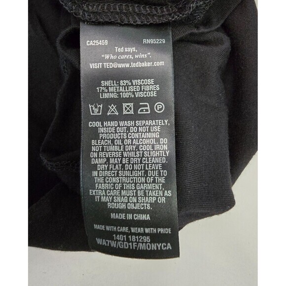 Ted Baker One Shoulder Drape Shimmer Dress Size US 8 Medium - Picture 10 of 11